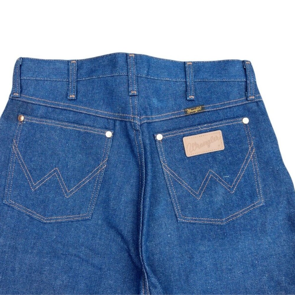 Jeans Vintage Wrangler Denim Blue Jeans Size 32x34 3MWZ Cowboy Fit Made USA New - Picture 7 of 11